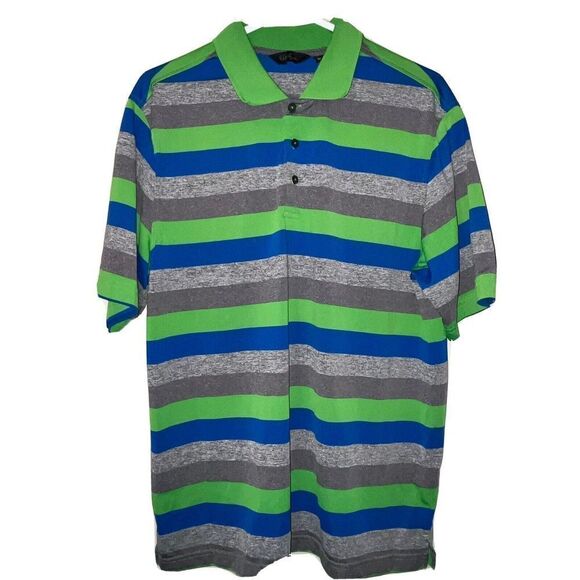 Walter Hagen Shirt Men’s Size Medium Polo Collar Blue‎ Green Golf Outdoor - Picture 1 of 11